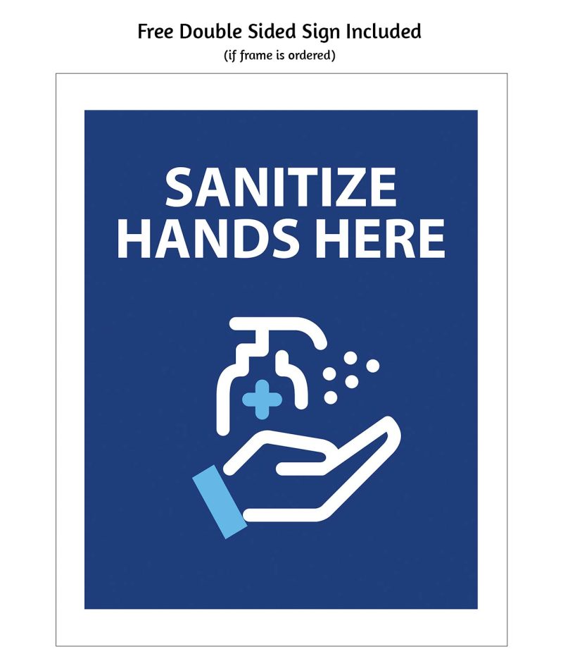 sanitizer stand sign